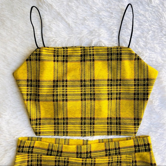 Yellow Checkered 2pc Set - Picture 3 of 15